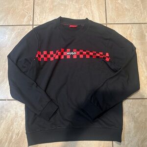 Red & Black Hugo Boss Dromeo Crewneck Sweatshirt Size L